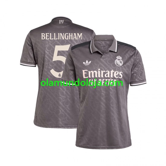 Camisola Real Madrid BELLINGHAM 5 Homem Equipamento Terceiro 2024-2025 Manga Curta